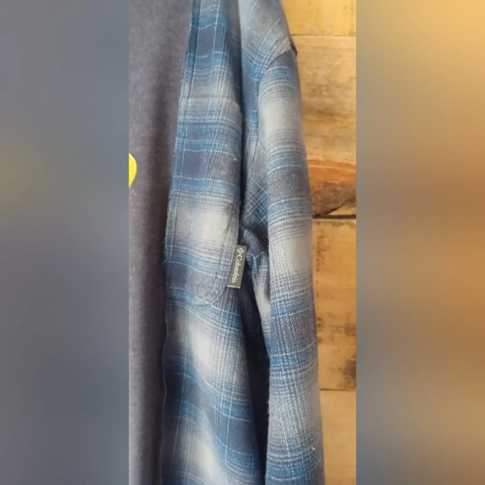 Blue Upcycled Graphic Long Sleeve Shirt - Picture 8 of 9